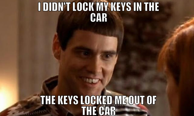 locked out of car meme